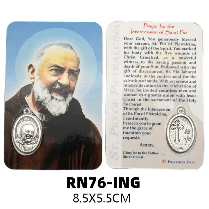 Christianartworkshop Premium Cartoncino bifacciale Biglietti di auguri con crocifisso e medaglia - K - image 11