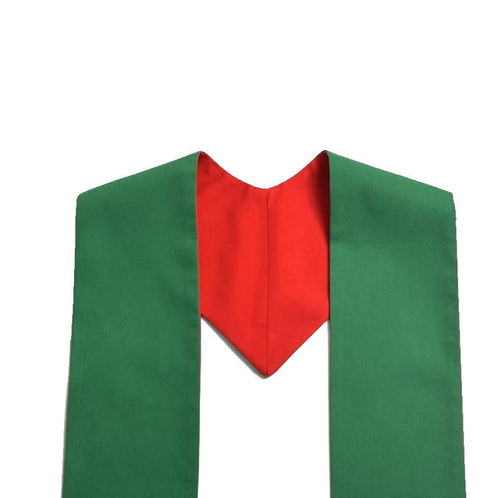 Stola clericale reversibile rossa e verde Christianartworkshop con croce e monogramma IHS - image 3