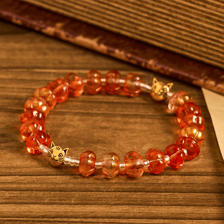 Christianartworkshop Rosario con perline a forma di zucca, braccialetto  - image 11