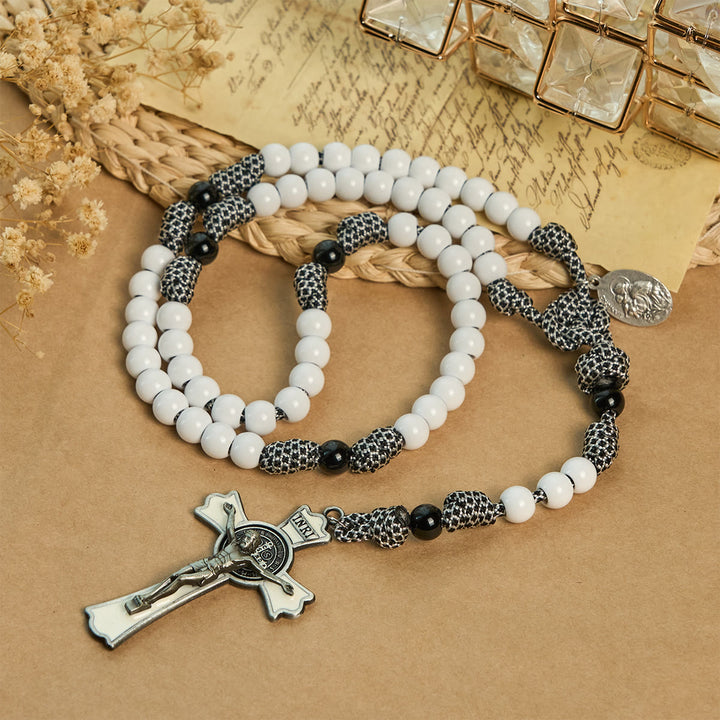 Rosario in corda di nylon con nodo solido Christianartworkshop e medaglia di Sant'Antonio: ristabilisci la speranza perduta - image 5