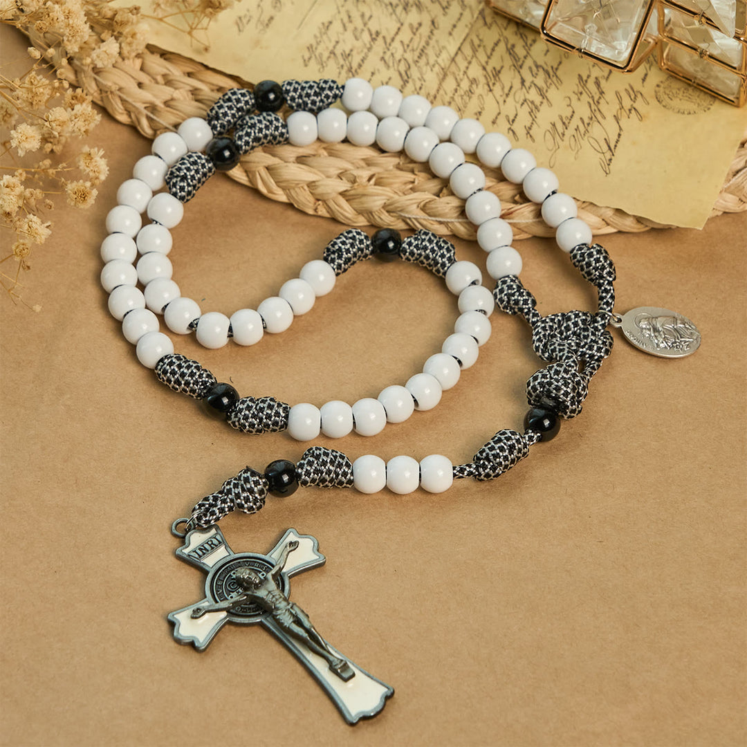 Rosario in corda di nylon con nodo solido Christianartworkshop e medaglia di Sant'Antonio: ristabilisci la speranza perduta - image 6
