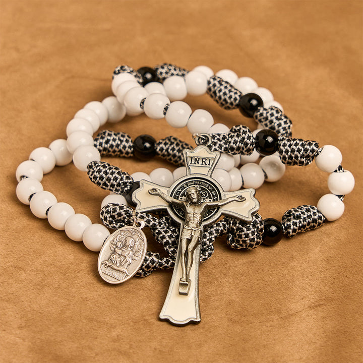 Rosario in corda di nylon con nodo solido Christianartworkshop e medaglia di Sant'Antonio: ristabilisci la speranza perduta - image 7