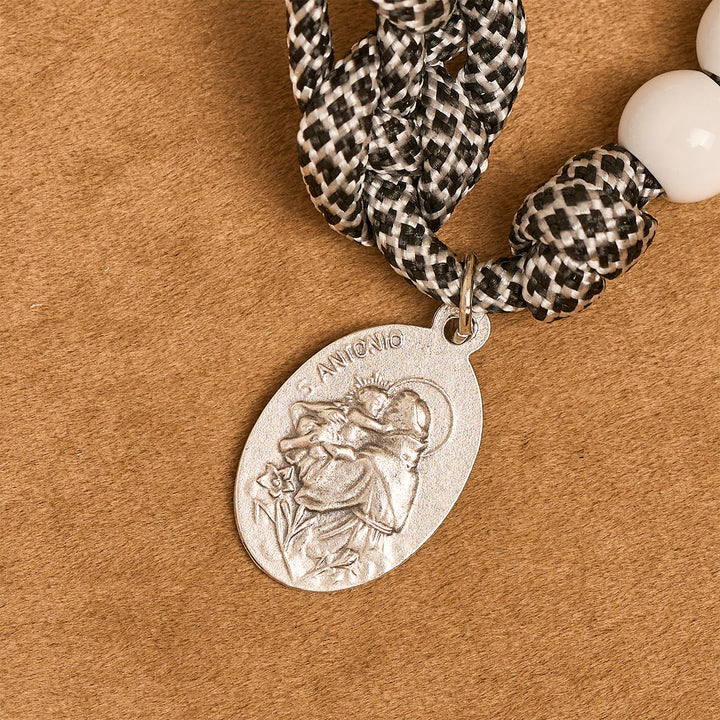 Rosario in corda di nylon con nodo solido Christianartworkshop e medaglia di Sant'Antonio: ristabilisci la speranza perduta - image 11