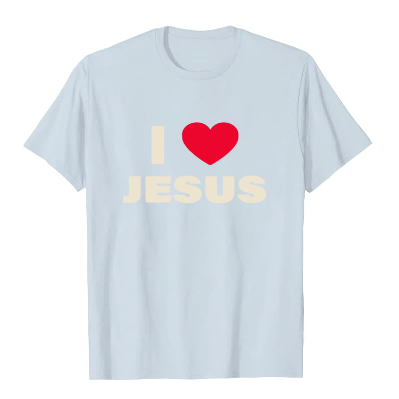 Christianartworkshop I Love Jesus T-shirt unisex - Blu - 2XL - image 4