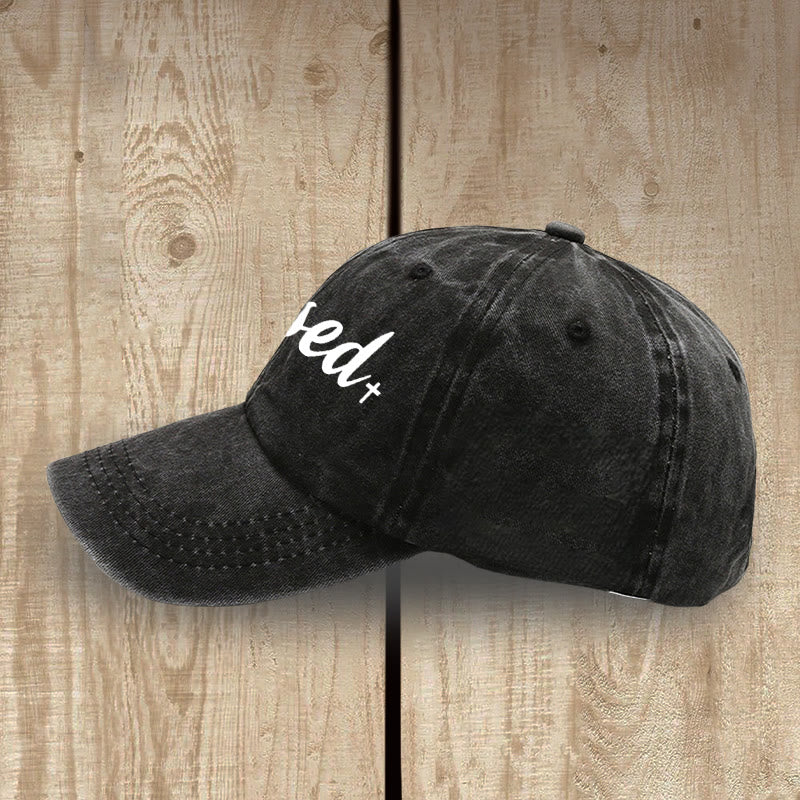Christianartworkshop Cappello unisex in cotone lavato effetto consumato, stile streetwear, Blessed - image 3