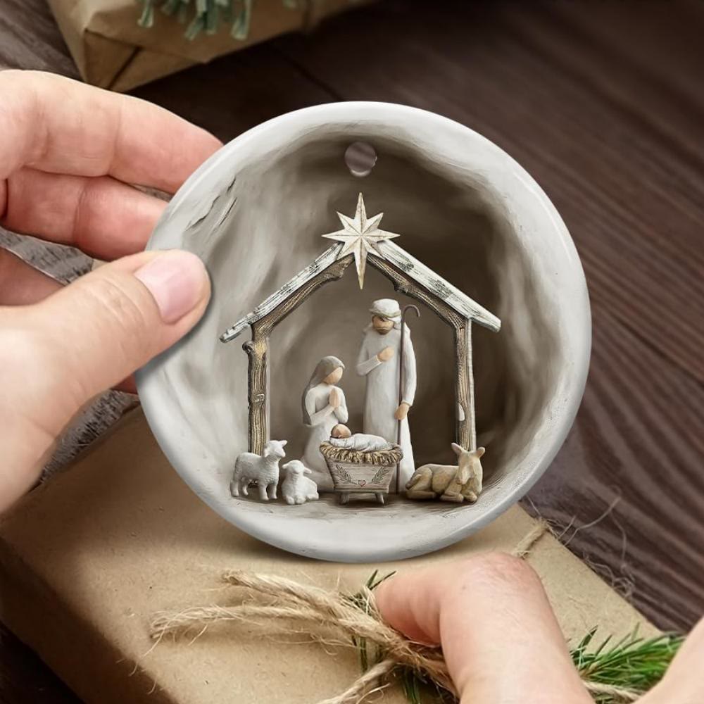 Christianartworkshop Decorazioni da appendere alla Natività della Stella di Betlemme dettagliate - Ceramica - image 1