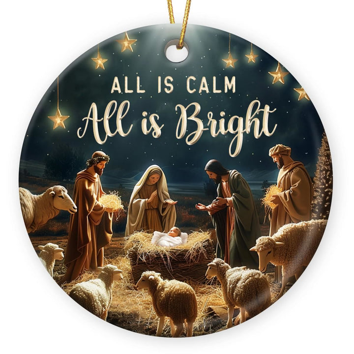 Christianartworkshop Natività accogliente Tutto è calmo Tutto è luminoso Decorazioni sospese - image 5