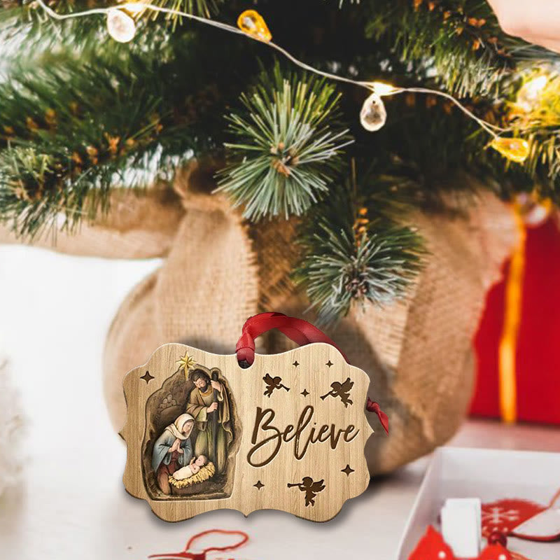 Christianartworkshop Insegne acriliche Natività Decorazioni natalizie da appendere B - image 1