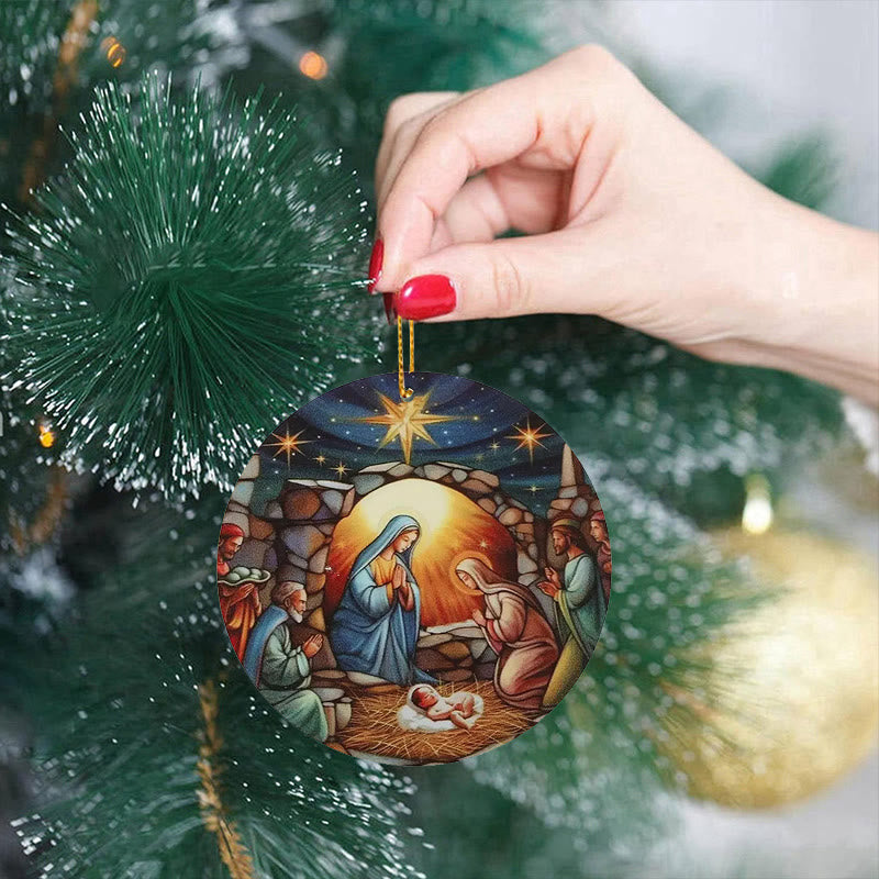 Christianartworkshop Presepe di Natale Decorazioni di Cristo Ornamenti C - image 1