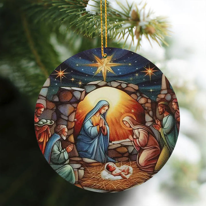 Christianartworkshop Presepe di Natale Decorazioni di Cristo Ornamenti C - image 4