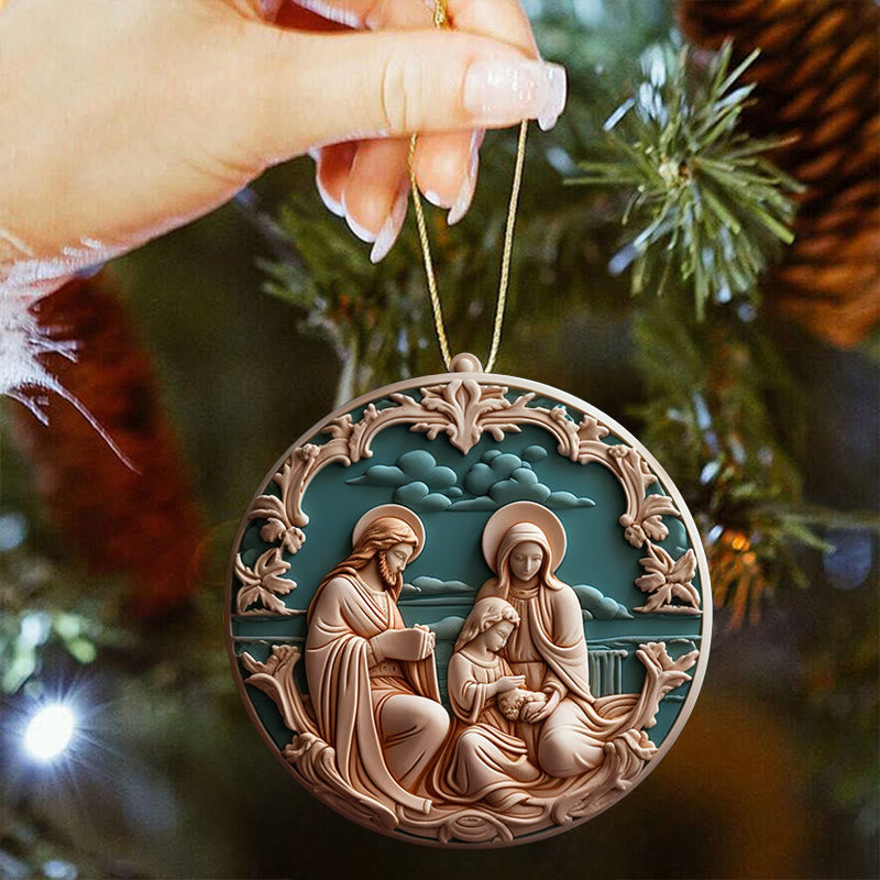 Christianartworkshop Decorazioni natalizie da appendere in stile retrò C - image 1