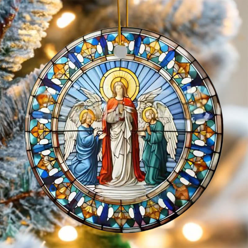 Christianartworkshop Stili di vetrate artistiche Elementi cristiani Ornamenti sospesi D - image 1