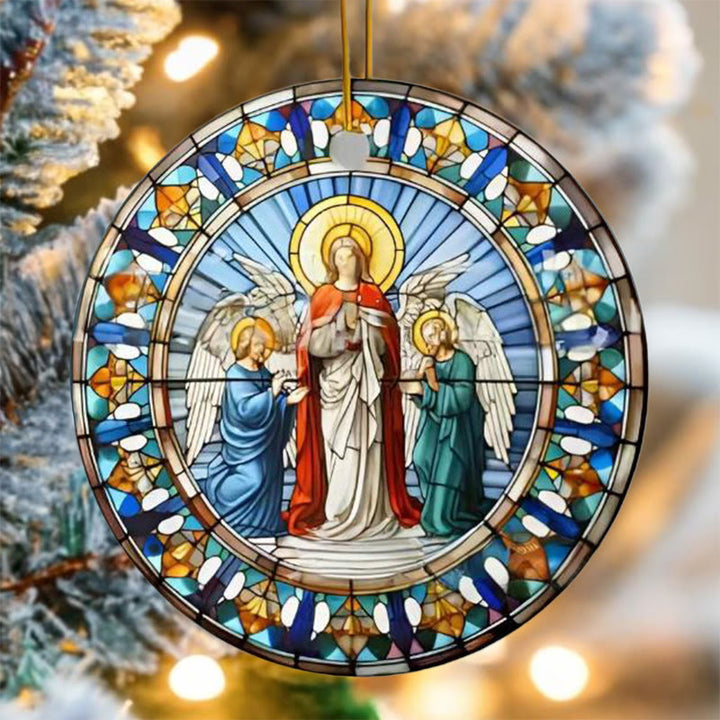 Christianartworkshop Stili di vetrate artistiche Elementi cristiani Ornamenti sospesi D - image 1