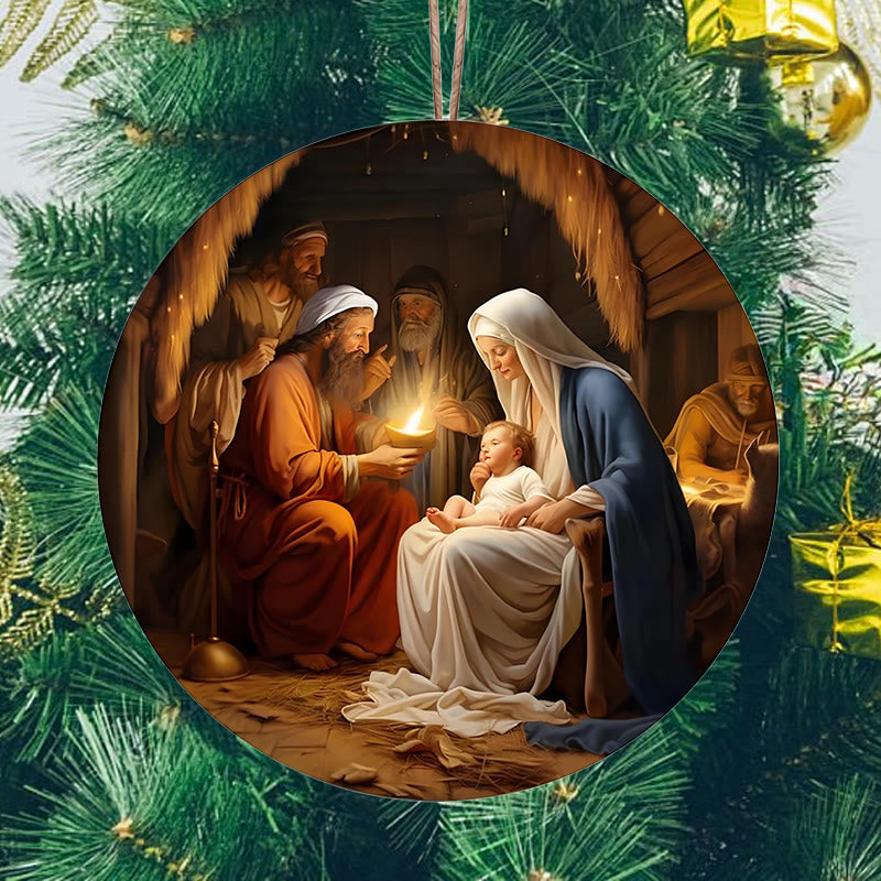 Christianartworkshop Stili realistici Gesù nato Decorazioni natalizie da appendere C - image 2