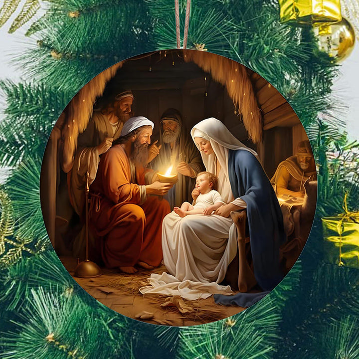 Christianartworkshop Stili realistici Gesù nato Decorazioni natalizie da appendere C - image 2