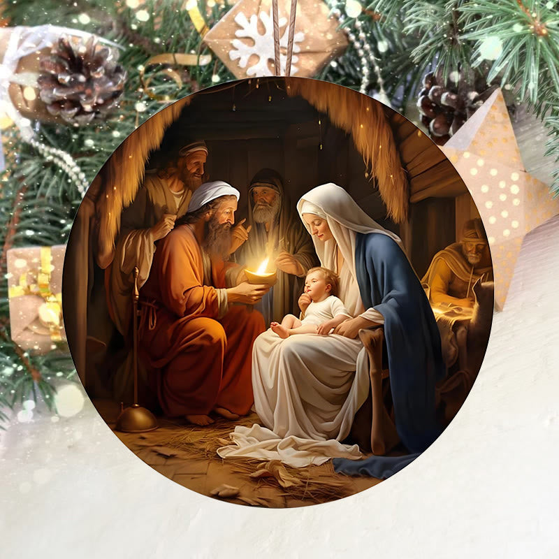 Christianartworkshop Stili realistici Gesù nato Decorazioni natalizie da appendere C - Ceramica - image 0