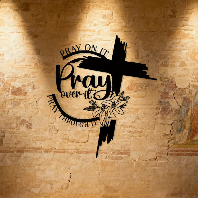 Christianartworkshop Stile moderno Prega su di esso Citazione ispiratrice Decorazione da parete in metallo - image 2