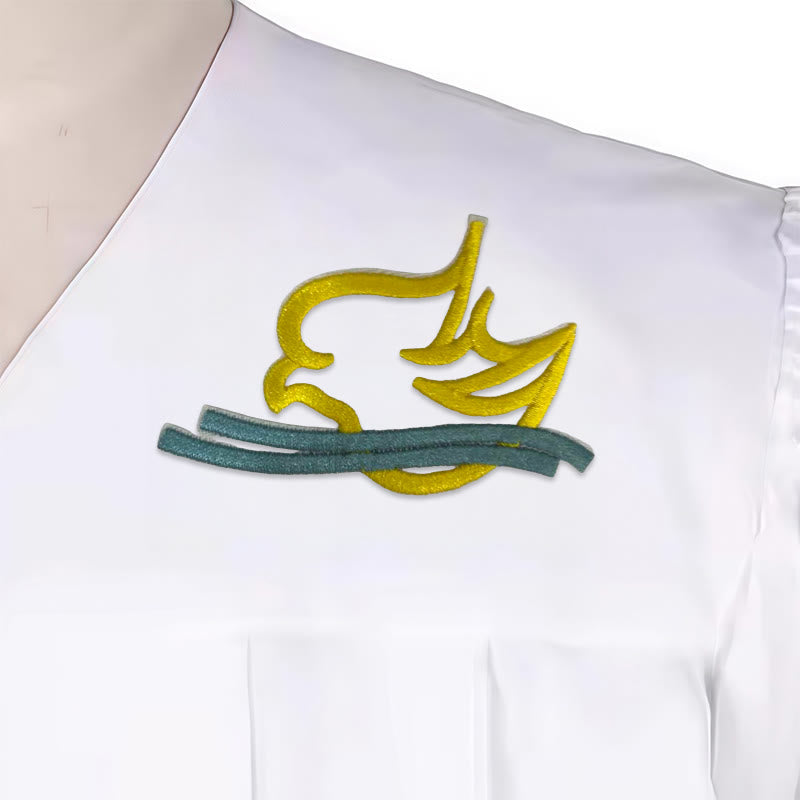 Christianartworkshop Colomba dello Spirito Santo Abito clericale in bianco: abbraccia la purezza e la pace divina - image 3