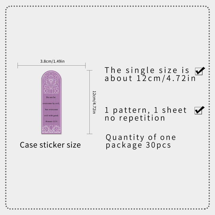 Christianartworkshop Segnalibri con versetti della Scrittura colorati in stile vetrate, set da 30 - image 6