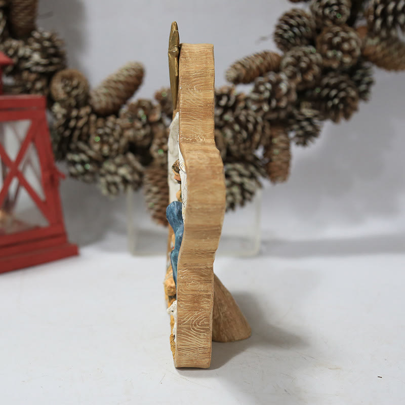 Christianartworkshop Sacra Famiglia Stella e Angelo Natività Decorazione da tavolo per la celebrazione del Natale - image 5