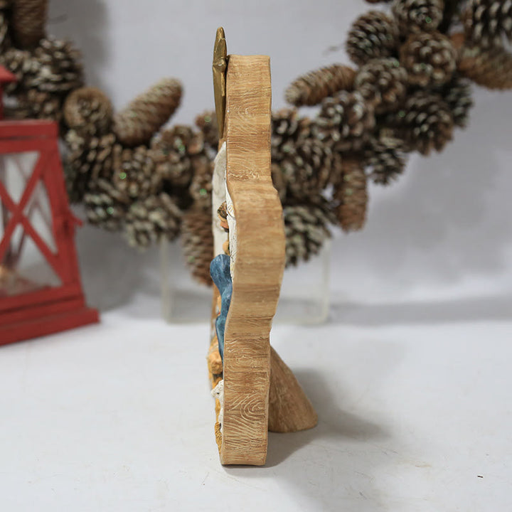 Christianartworkshop Sacra Famiglia Stella e Angelo Natività Decorazione da tavolo per la celebrazione del Natale - image 5