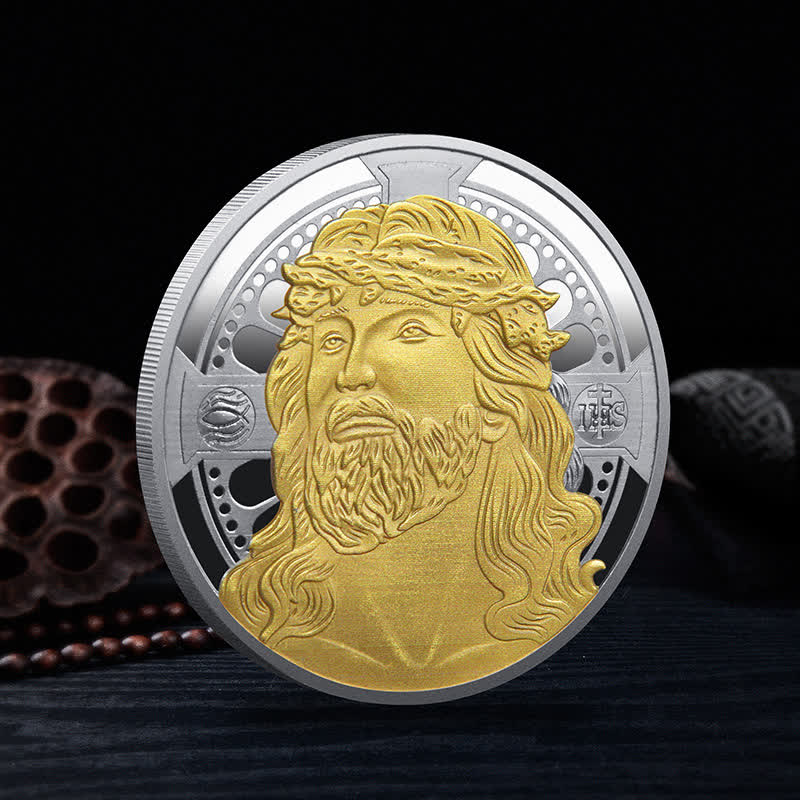 Christianartworkshop Stile classico la corona di spine di Gesù Protezione Rafforza la connessione Moneta - image 1