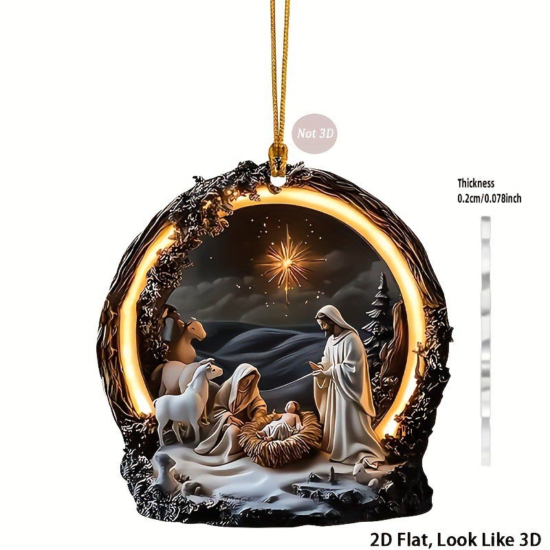 Christianartworkshop Decorazioni da appendere per presepe illuminato a caldo - image 5