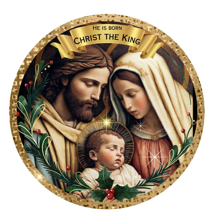 Christianartworkshop Golden - Decorazioni natalizie classiche con cornice raffiguranti la Sacra Famiglia - image 5