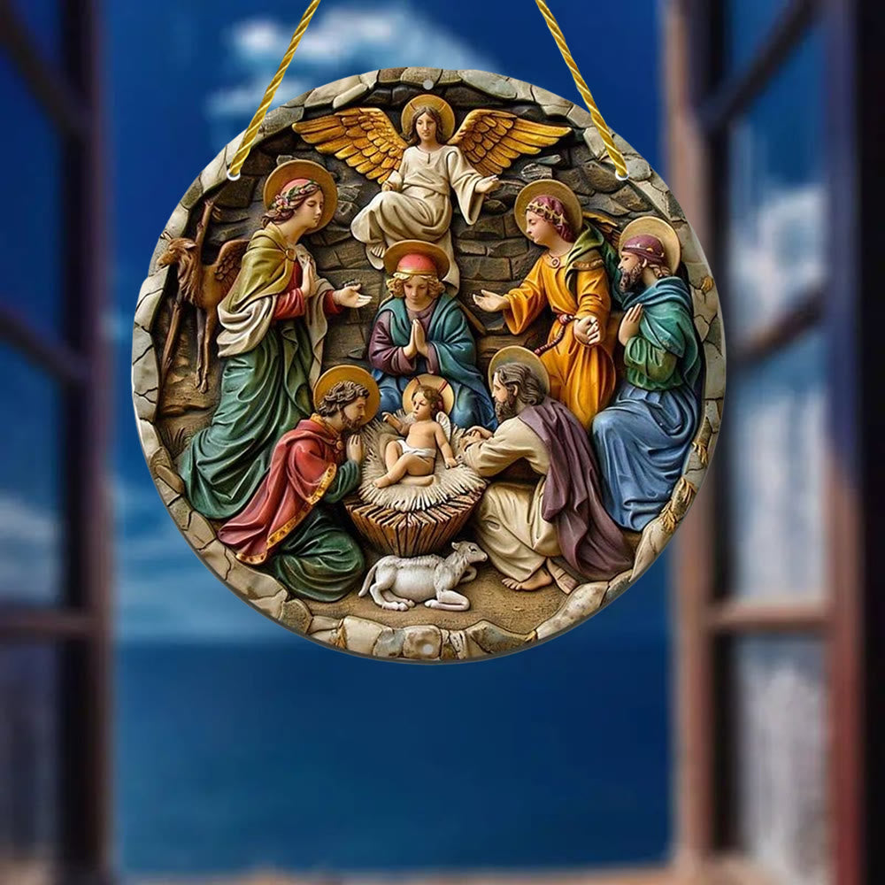Christianartworkshop Vintage - Sculture di angeli ispirate alla Natività, ornamenti sospesi - 7,87''/20 cm - image 0