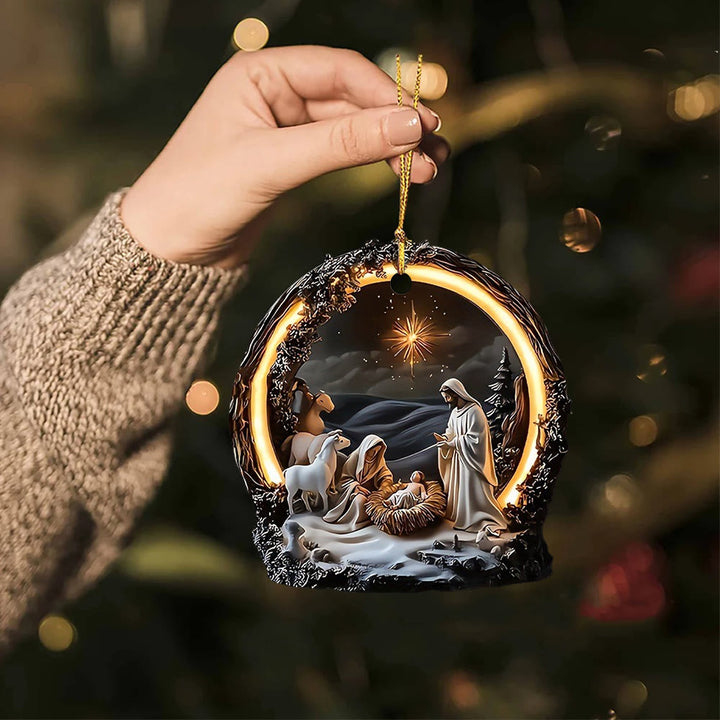 Christianartworkshop Decorazioni da appendere per presepe illuminato a caldo - image 2
