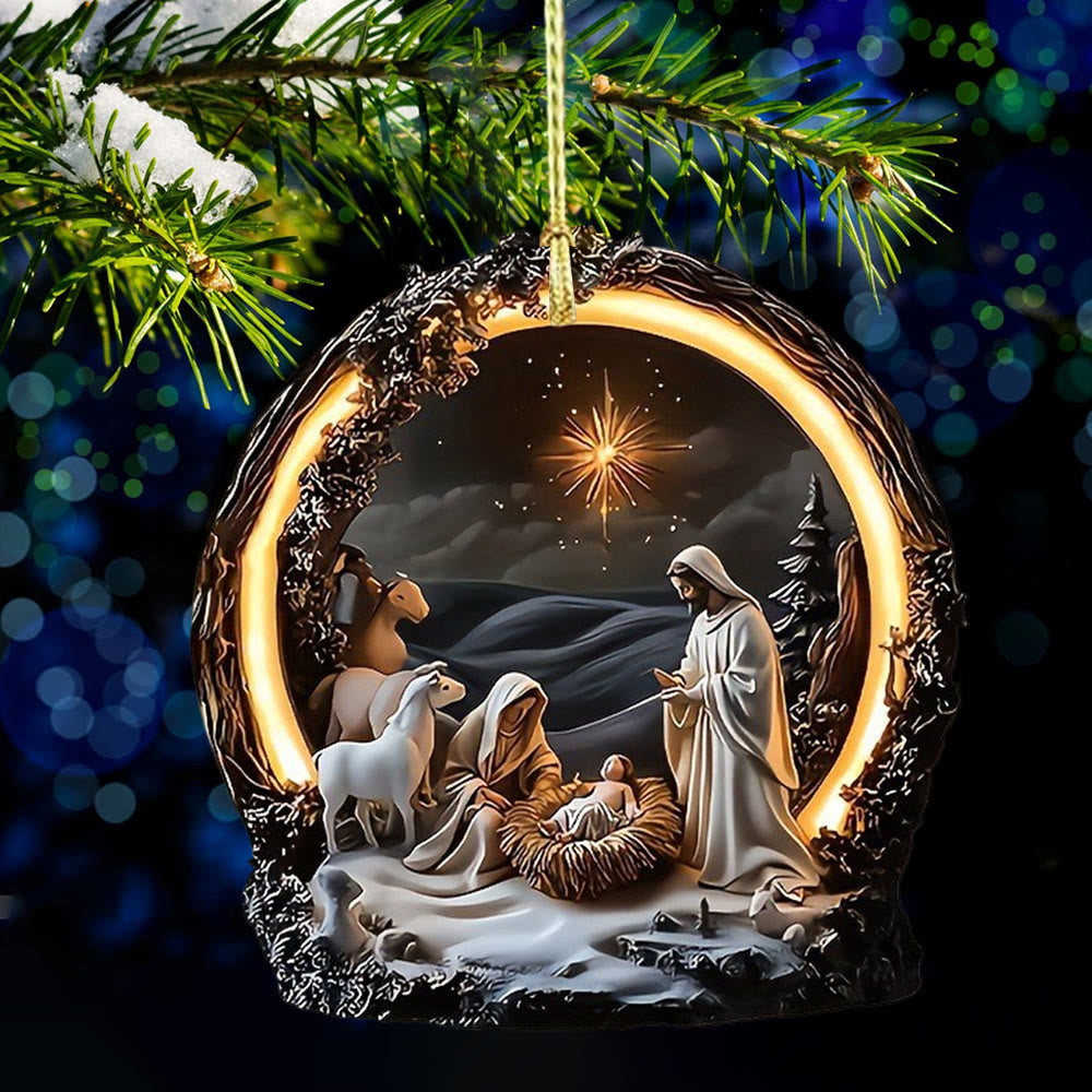 Christianartworkshop Decorazioni da appendere per presepe illuminato a caldo - image 4