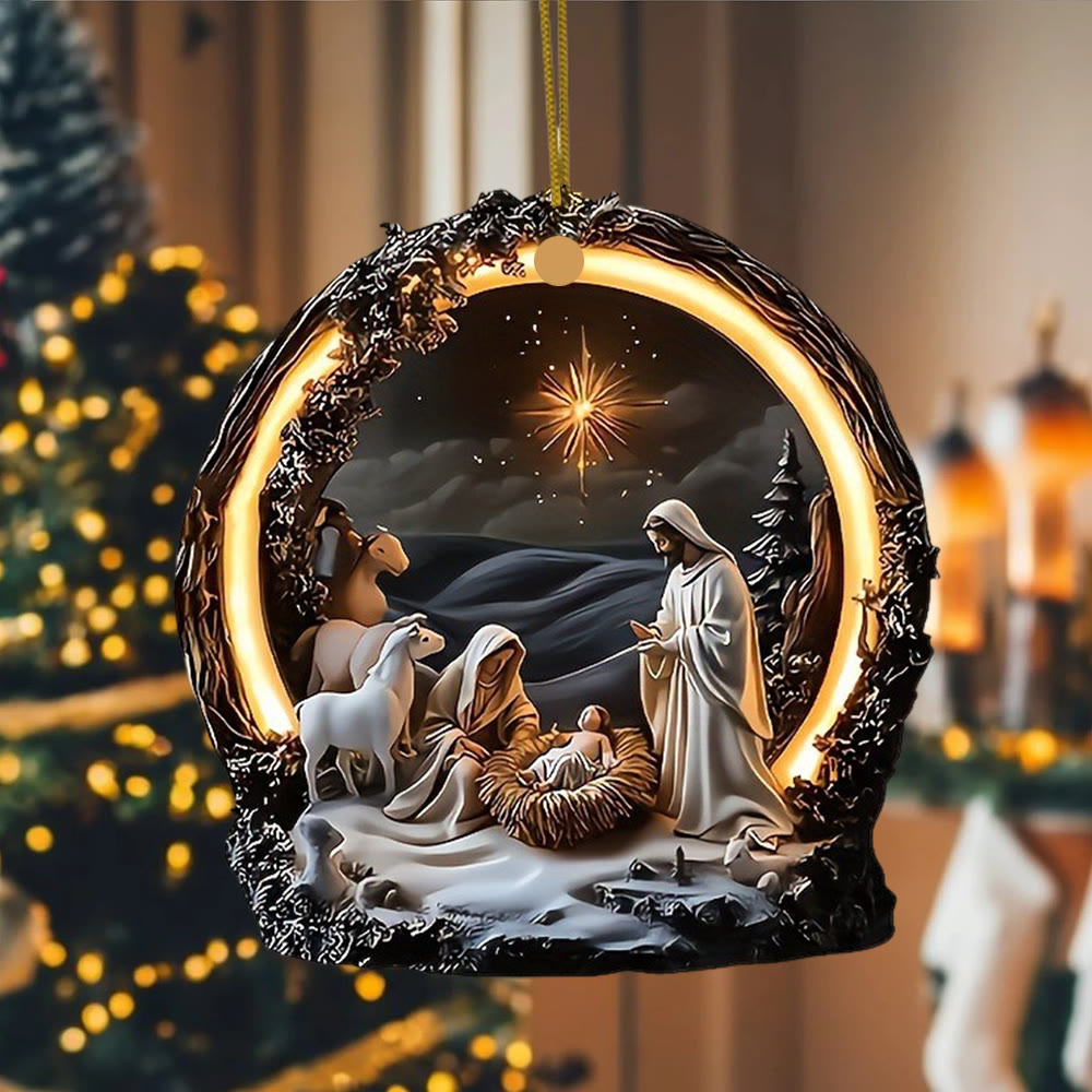 Christianartworkshop Decorazioni da appendere per presepe illuminato a caldo - Acrilico - image 0