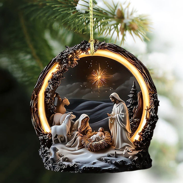 Christianartworkshop Decorazioni da appendere per presepe illuminato a caldo - image 3