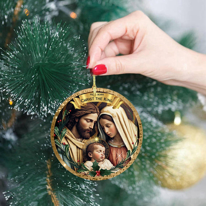Christianartworkshop Golden - Decorazioni natalizie classiche con cornice raffiguranti la Sacra Famiglia - image 1