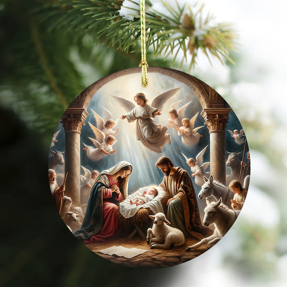 Christianartworkshop - Decorazioni da appendere alla natività con angeli vivaci e realizzati artisticamente - image 2