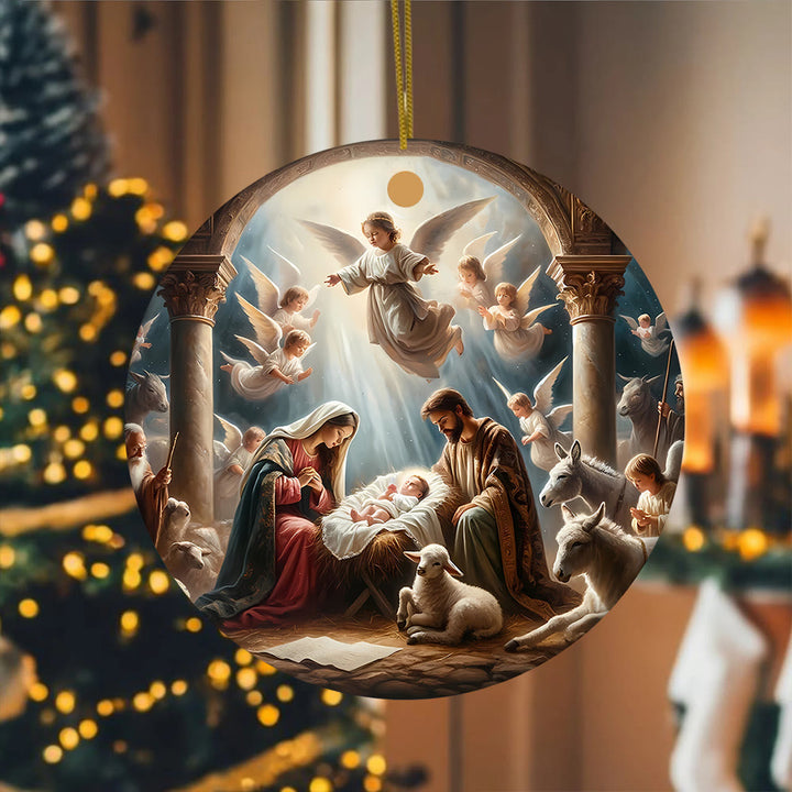 Christianartworkshop - Decorazioni da appendere alla natività con angeli vivaci e realizzati artisticamente - image 4
