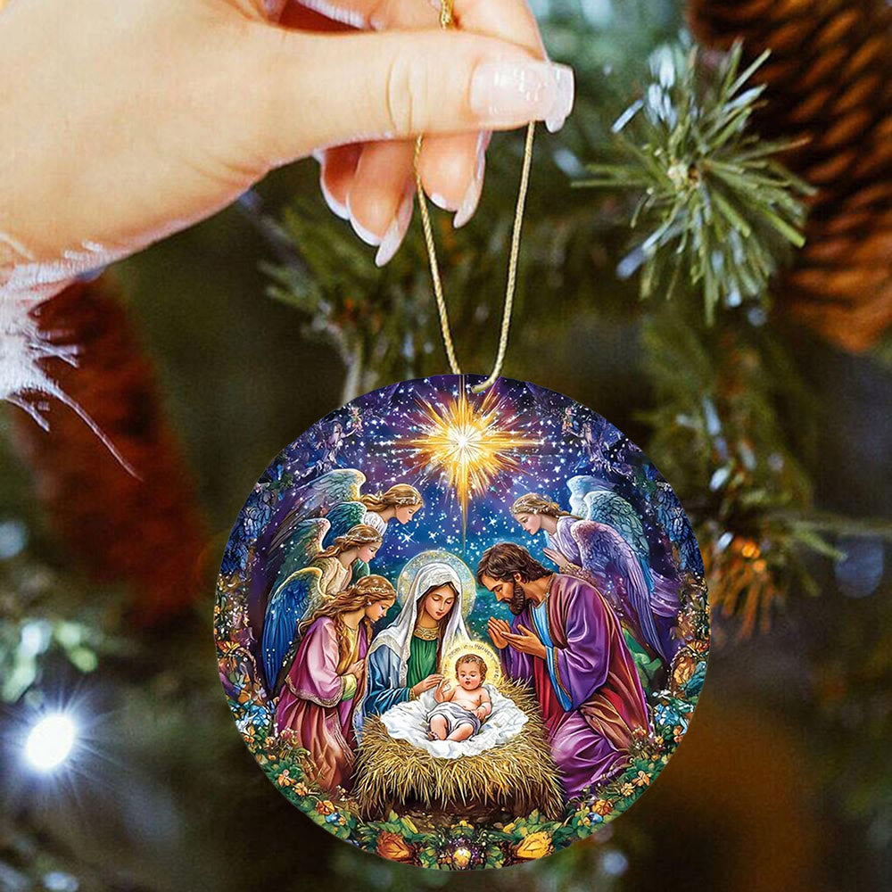 Christianartworkshop Festive Colorful Angel - Decorazioni natalizie da appendere alla natività - image 1