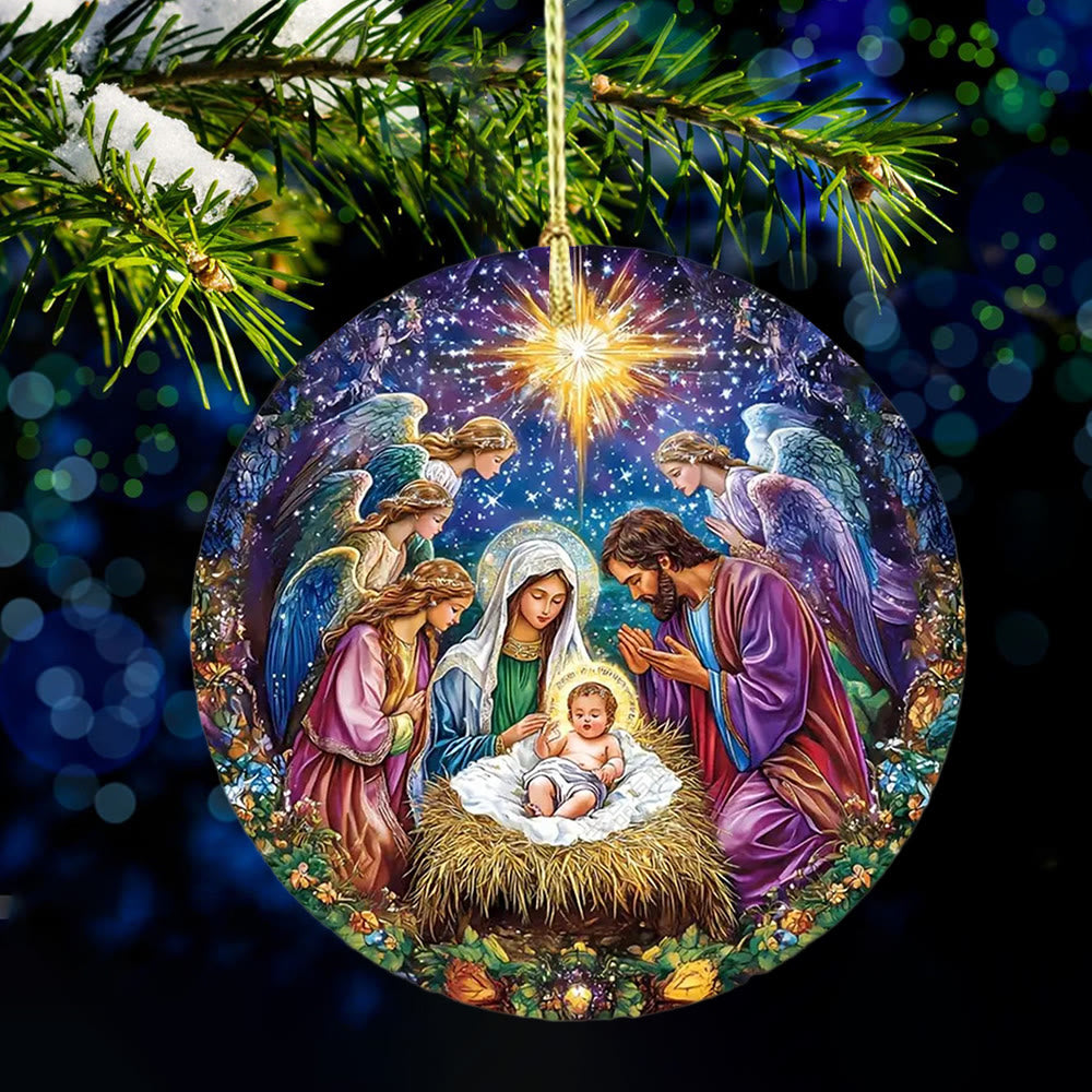 Christianartworkshop Festive Colorful Angel - Decorazioni natalizie da appendere alla natività - Ceramica - image 0