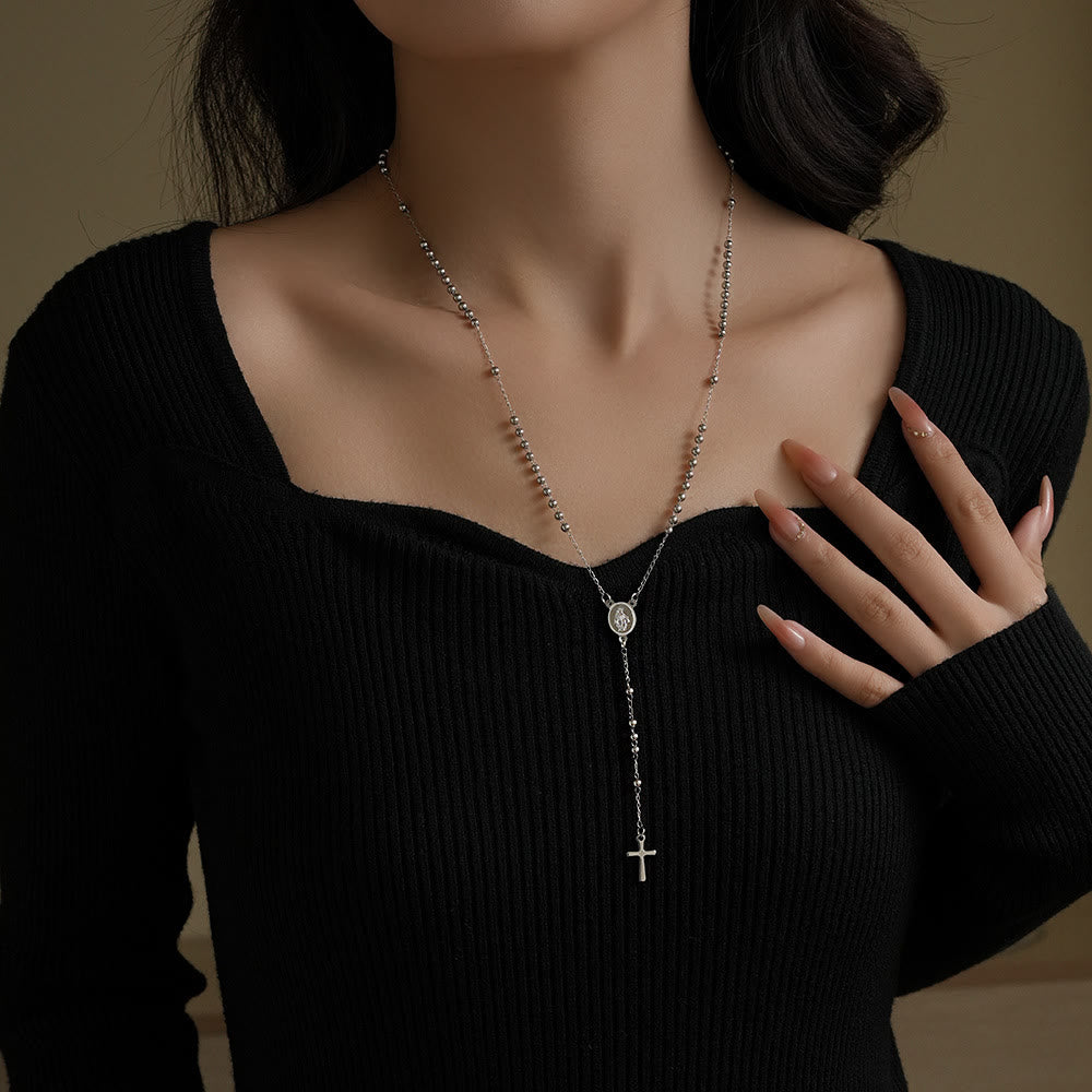 Christianartworkshop Collana sottile in stile rosario con le benedizioni della Madonna, bracciale - image 1