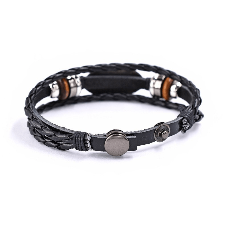 Christianartworkshop Bracciale in pelle intrecciata nera con iscrizione JESUS ​​IS LORD - image 8