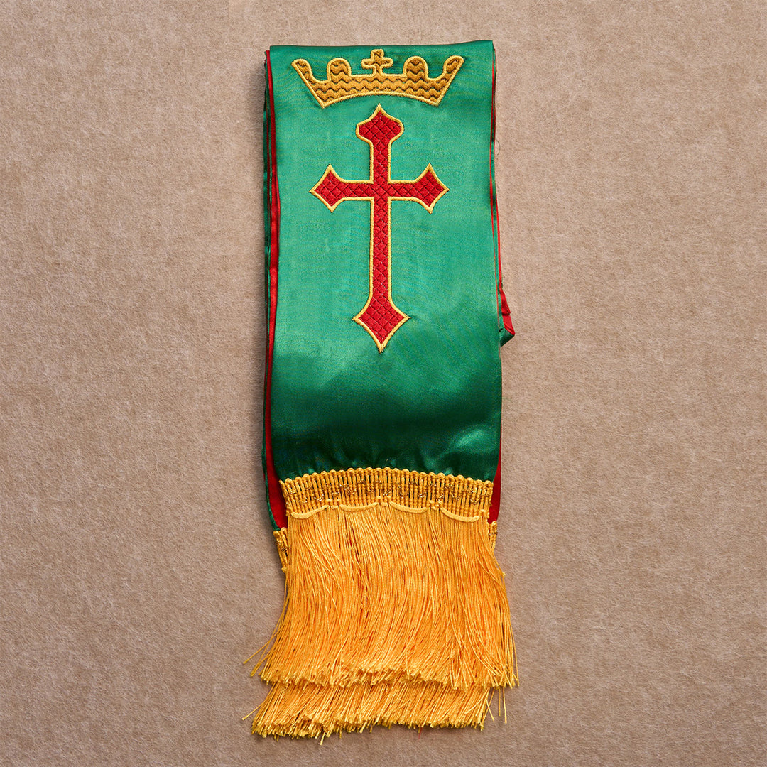 Christianartworkshop Set di benedizione con croce e corona verde, crocifisso dorato e scrittura: Vivi nella speranza - image 4