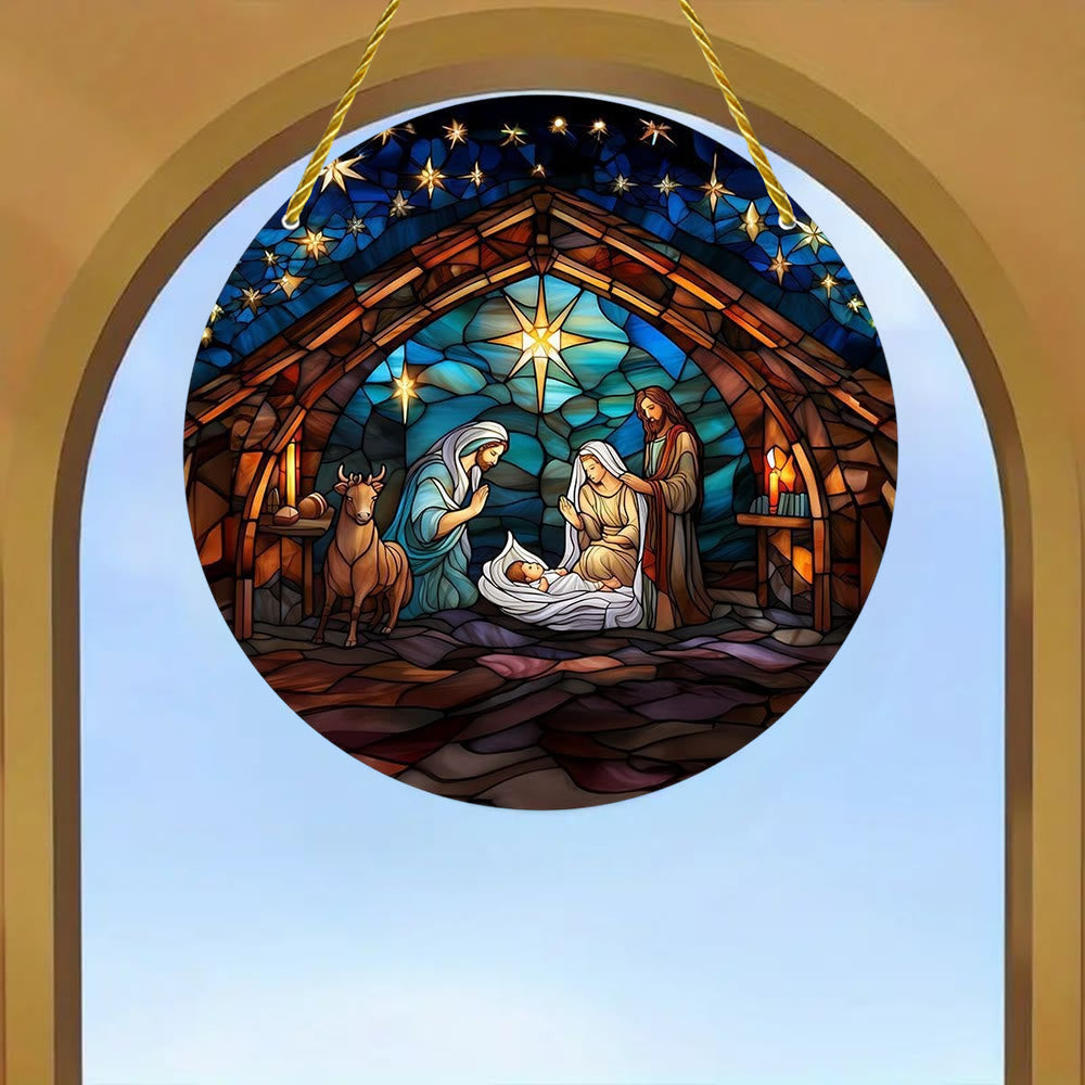 Christianartworkshop 7 stili estetici Cattedrale Decorazioni da appendere alla natività blu notte - G - 7,87''/20 cm - image 6