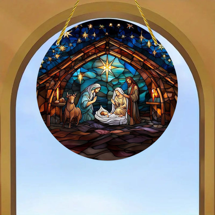 Christianartworkshop 7 stili estetici Cattedrale Decorazioni da appendere alla natività blu notte - G - 7,87''/20 cm - image 6