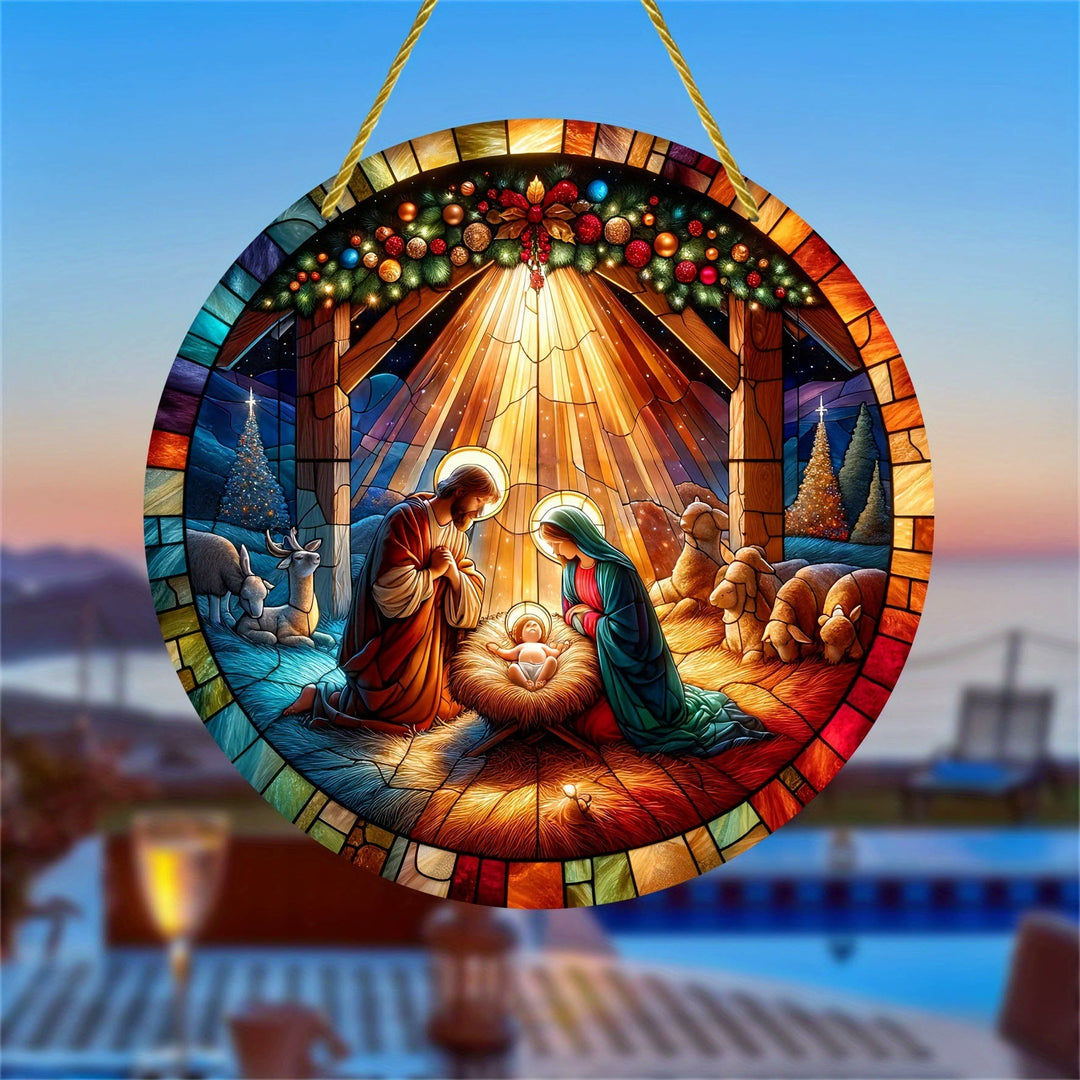 Christianartworkshop Collezione Luce del Mondo: Sacra Famiglia, scene di Adorazione e Benedizione, ornamenti sospesi - G - 7,87''/20 cm - image 6