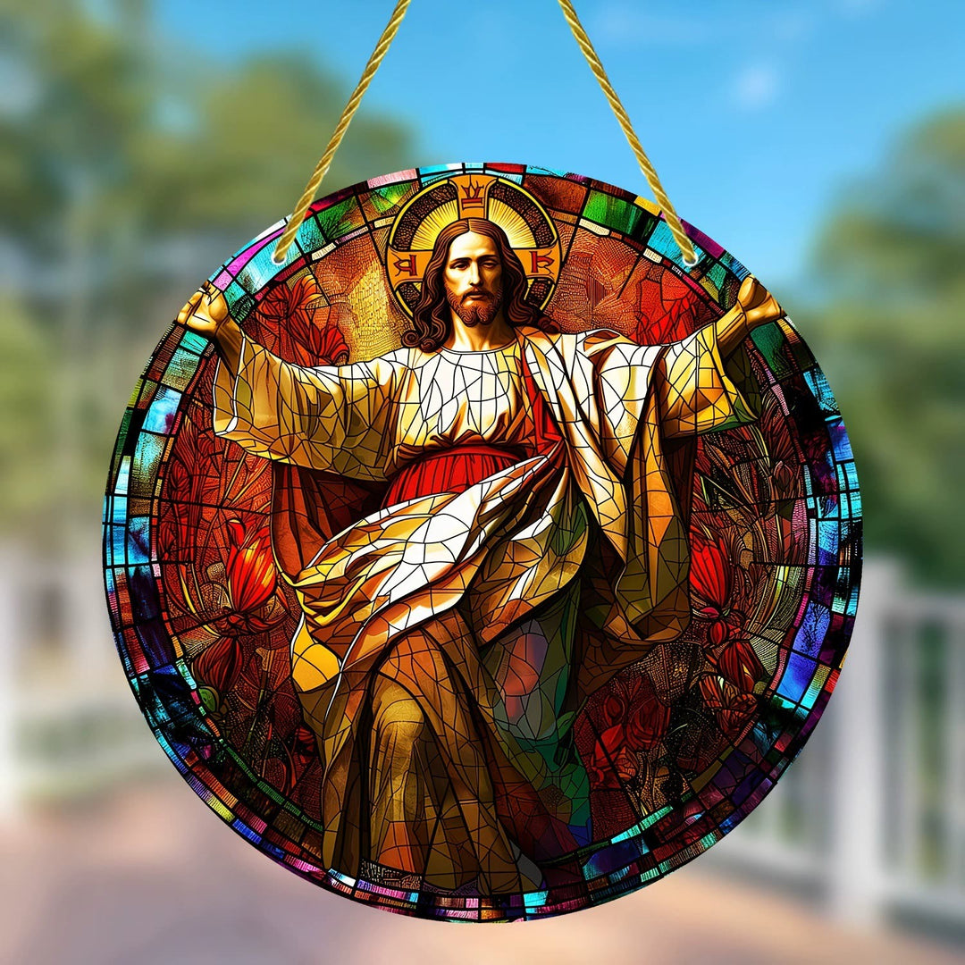 Christianartworkshop Collezione Luce del Mondo: Sacra Famiglia, scene di Adorazione e Benedizione, ornamenti sospesi - C - 7,87''/20 cm - image 2