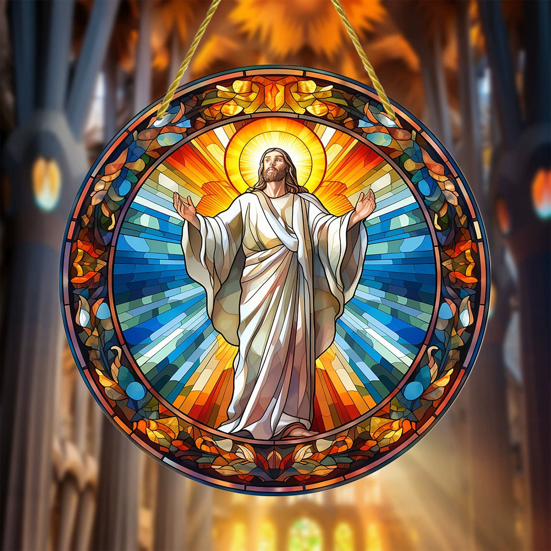 Christianartworkshop Collezione Luce del Mondo: Sacra Famiglia, scene di Adorazione e Benedizione, ornamenti sospesi - H - 7,87''/20 cm - image 7