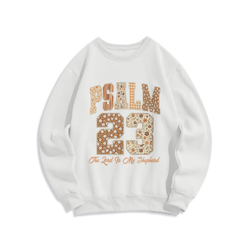 Felpa in poliestere foderata in pile con estetica vintage Christianartworkshop Salmo 23 Fede Comfort - Bianco - 2XL - image 0