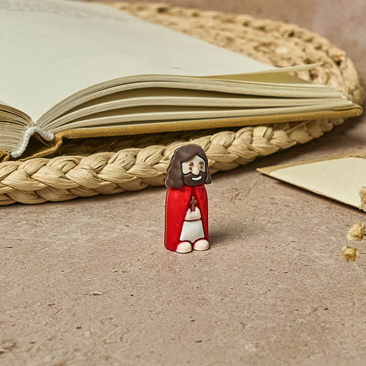 Christianartworkshop 8/16/24/32 pezzi Piccole statuette di Gesù in otto tonalità pastello e audaci: arcobaleno di benedizioni - image 8