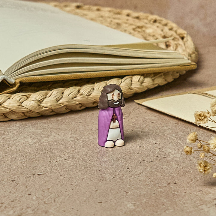 Christianartworkshop 8/16/24/32 pezzi Piccole statuette di Gesù in otto tonalità pastello e audaci: arcobaleno di benedizioni - image 4