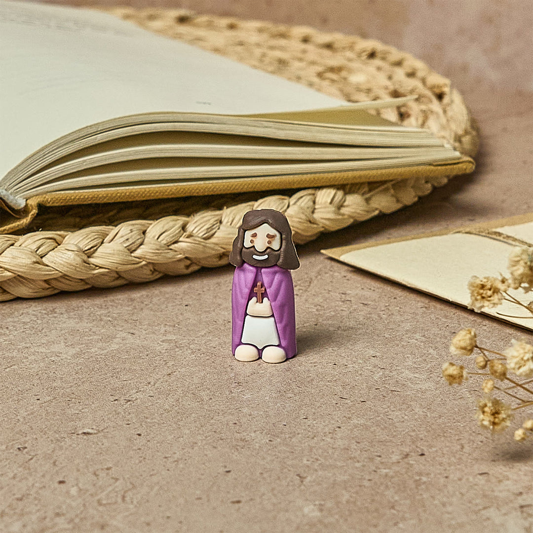 Christianartworkshop 8/16/24/32 pezzi Piccole statuette di Gesù in otto tonalità pastello e audaci: arcobaleno di benedizioni - image 2